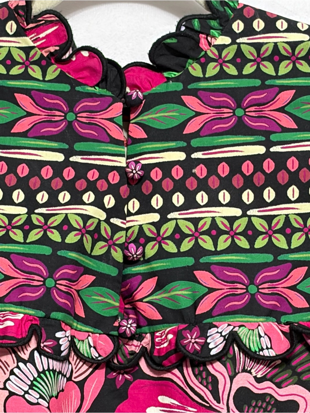 FARM Rio Pink Green Floral Mini Dress - Picture 3 of 13